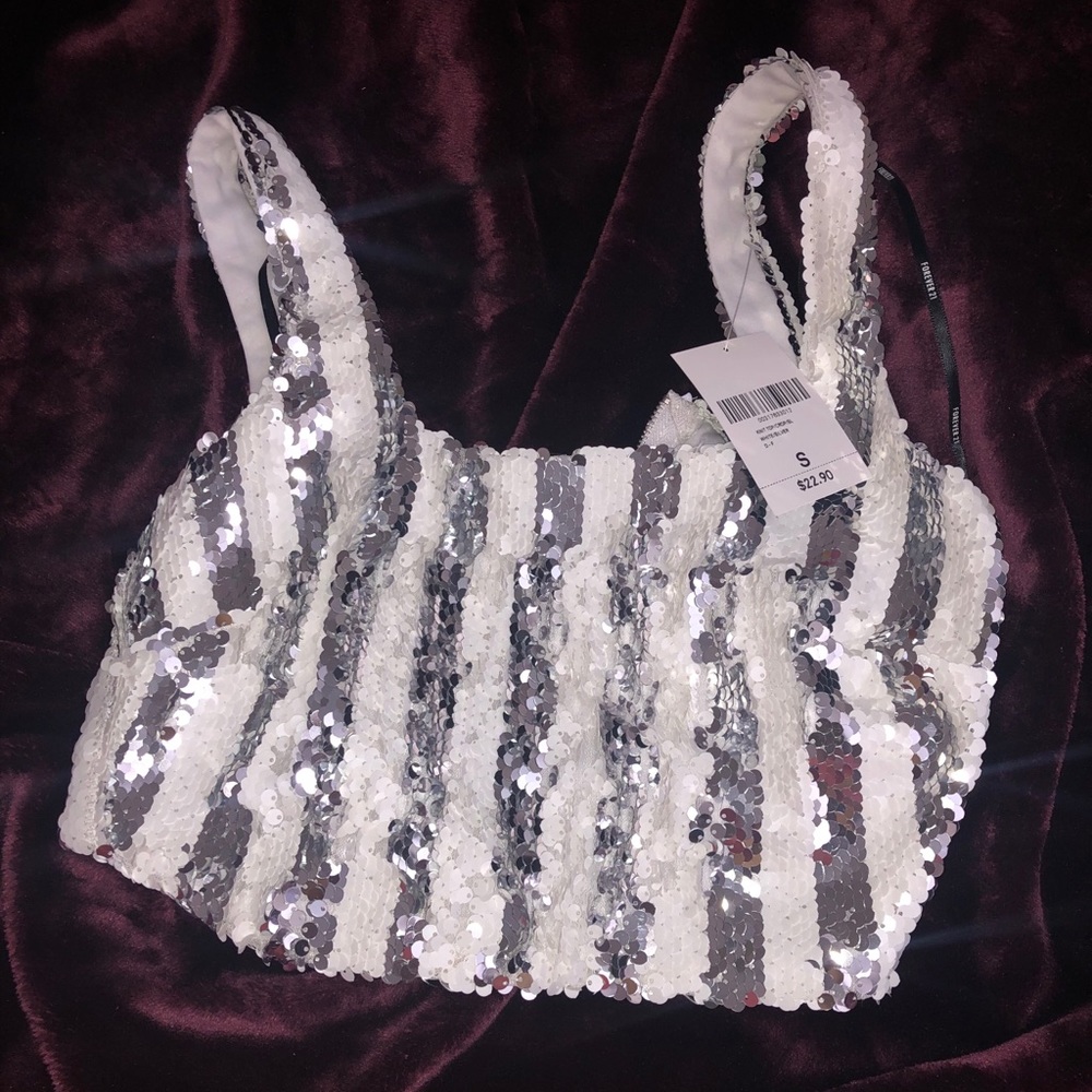 Sequin crop top